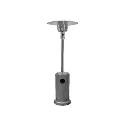 Elba Grey Patio Heater with Stainless Steel Hood