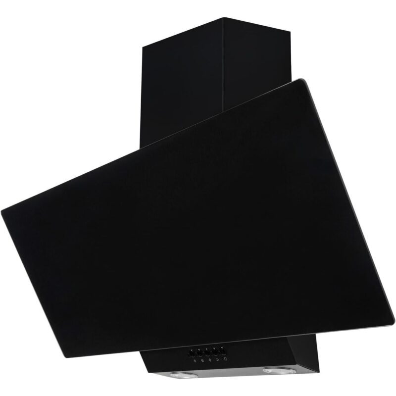 Italian Designer 60cm Cooker Hood in Black with 900m³/h Airflow