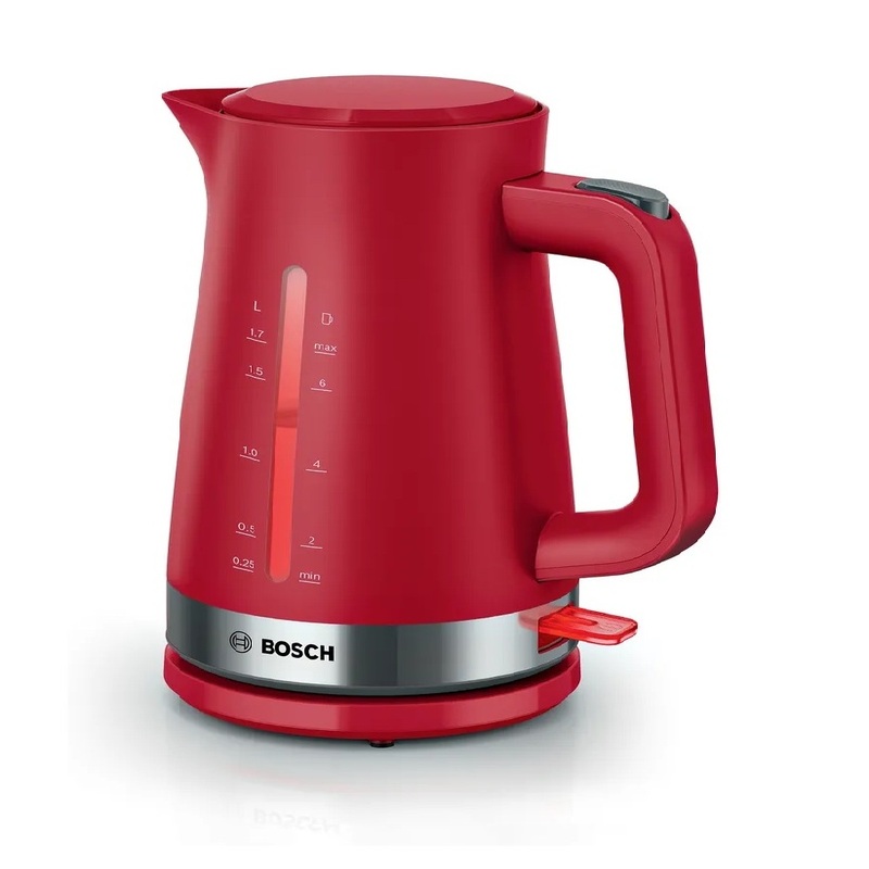 Bosch MyMoment 2400W kettle with red LED light and ergonomic design
