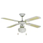 Ideal 42" Ceiling Fan with cane blades and light fixture
