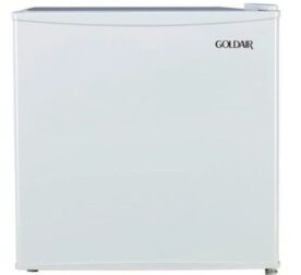 Goldair GBF-60S 60 Litre White Bar Fridge with separate chiller and reversible door