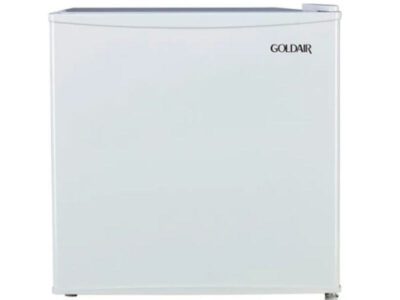 Goldair GBF-60S 60 Litre White Bar Fridge with separate chiller and reversible door
