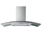 Elica 90cm Curved Glass Cooker Hood with touch controls and halo lighting