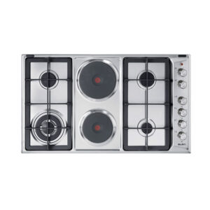 Elba Classic 90cm Gas Hob with 4 Burners and 2 Electric Plates