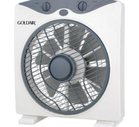 Goldair 25cm Slimline Box Fan with 3-Speed Control and 60-Minute Timer
