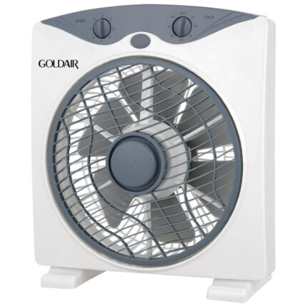 Goldair 25cm Slimline Box Fan with 3-Speed Control and 60-Minute Timer