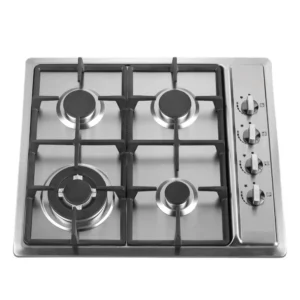 Goldair 4 Burner Stainless Steel Hob with cast iron pan stand and side control