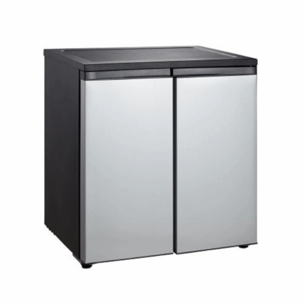 Goldair 240 Litre Under Counter Side-by-Side Refrigerator GUSS-240 with stainless steel doors