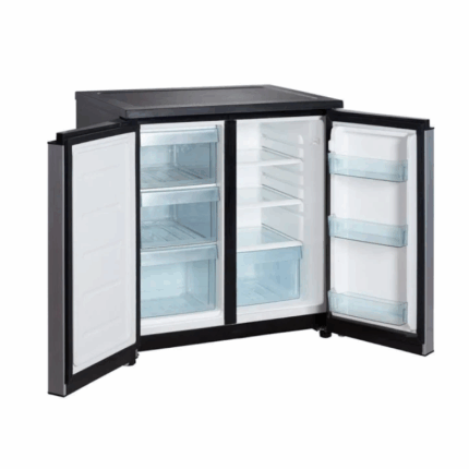 Goldair 240 Litre Under Counter Side-by-Side Refrigerator GUSS-240 with stainless steel doors