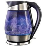 Goldair GDK-1700 1.7L Glass Kettle with Blue LED and 360° Cordless Base