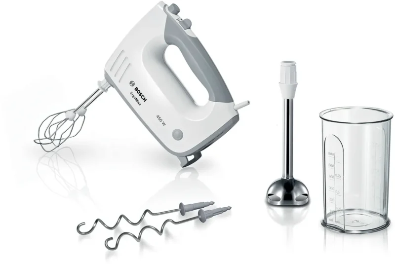 Bosch Hand Mixer Set -450 W Motor | White & Grey - Image 2