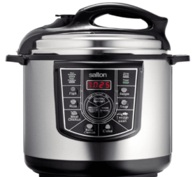 Salton 6L Electric Pressure Cooker with 8 cooking modes