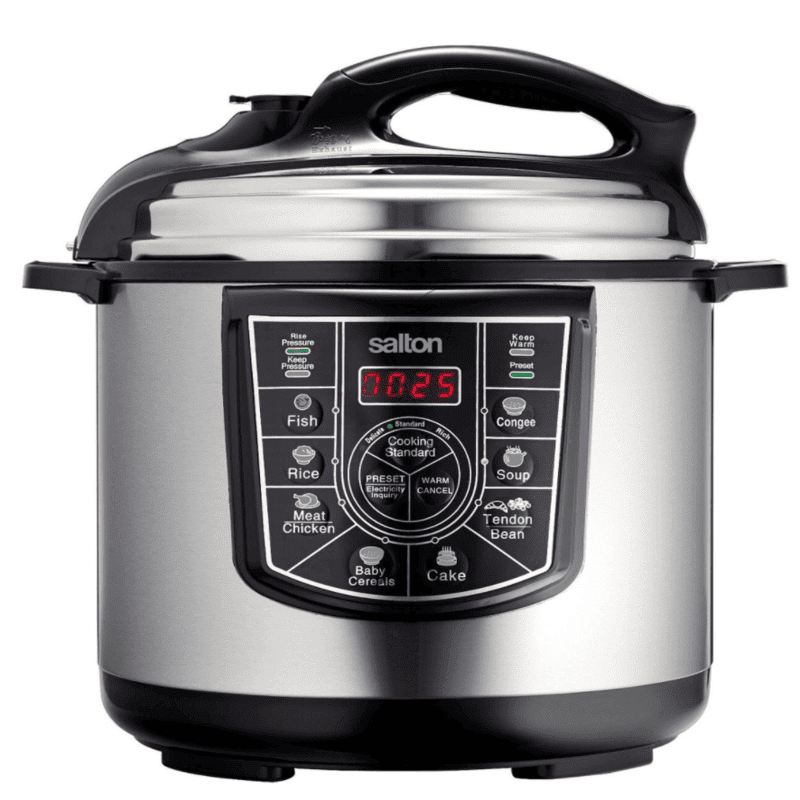 Salton 6L Electric Pressure Cooker with 8 cooking modes