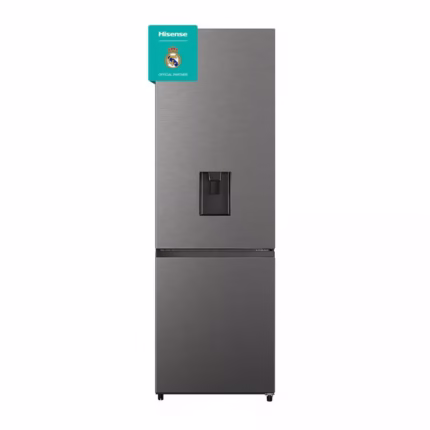 Hisense 350L Titanium Silver Combi Fridge-Freezer