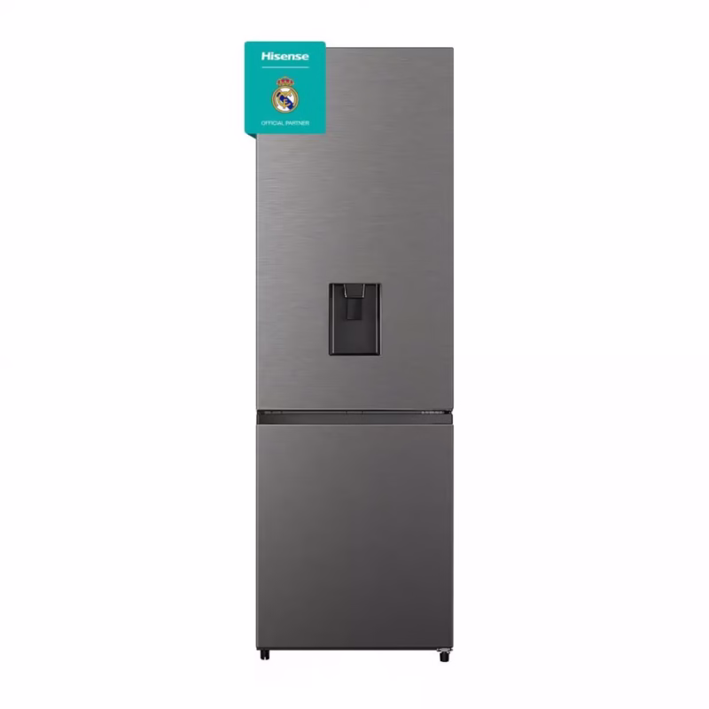 Hisense 350L Titanium Silver Combi Fridge-Freezer