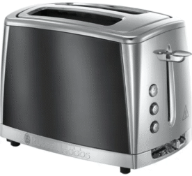 : Russell Hobbs Luna 2-Slice Toaster in Moonlight Grey with adjustable browning