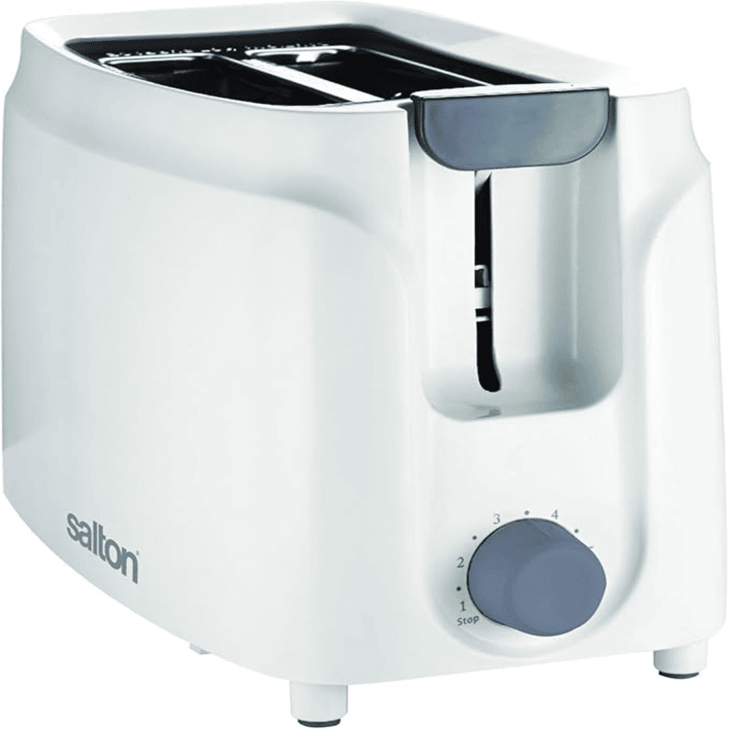 Salton Cool Touch 2 Slice Toaster in white with 800W power
