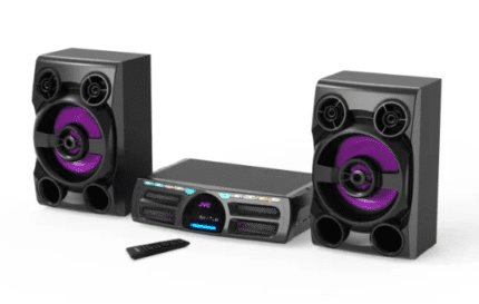 JVC MX-N122B Home Entertainment System with LED Speakers