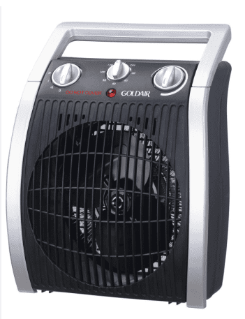 Goldair Fan Heater 2000W with Thermostat and Safety Features