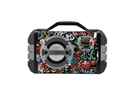 : Aiwa Graffiti Bluetooth Speaker with LED lights and mic input