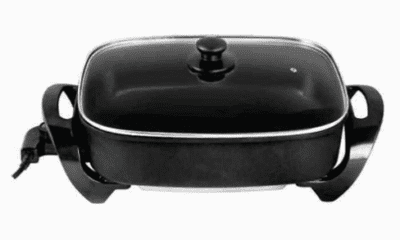 Sunbeam Electric Frying Pan with full glass lid and non-stick coating
