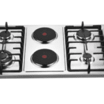 Goldair 4 Gas 2 Electric Hob with cast iron support and stainless steel surface