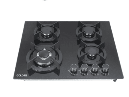 Goldair 4 Burner Gas Hob with tempered glass and Sabaf burners