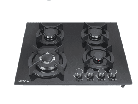 Goldair 4 Burner Gas Hob with tempered glass and Sabaf burners