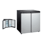 Goldair 240 Litre Under Counter Side-by-Side Refrigerator GUSS-240 with stainless steel doors