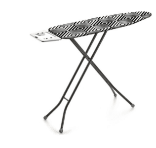 Salton Ironing Board Black Adjustable with Iron Rest