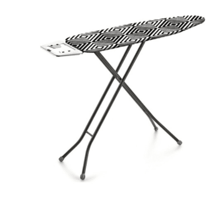Salton Ironing Board Black Adjustable with Iron Rest
