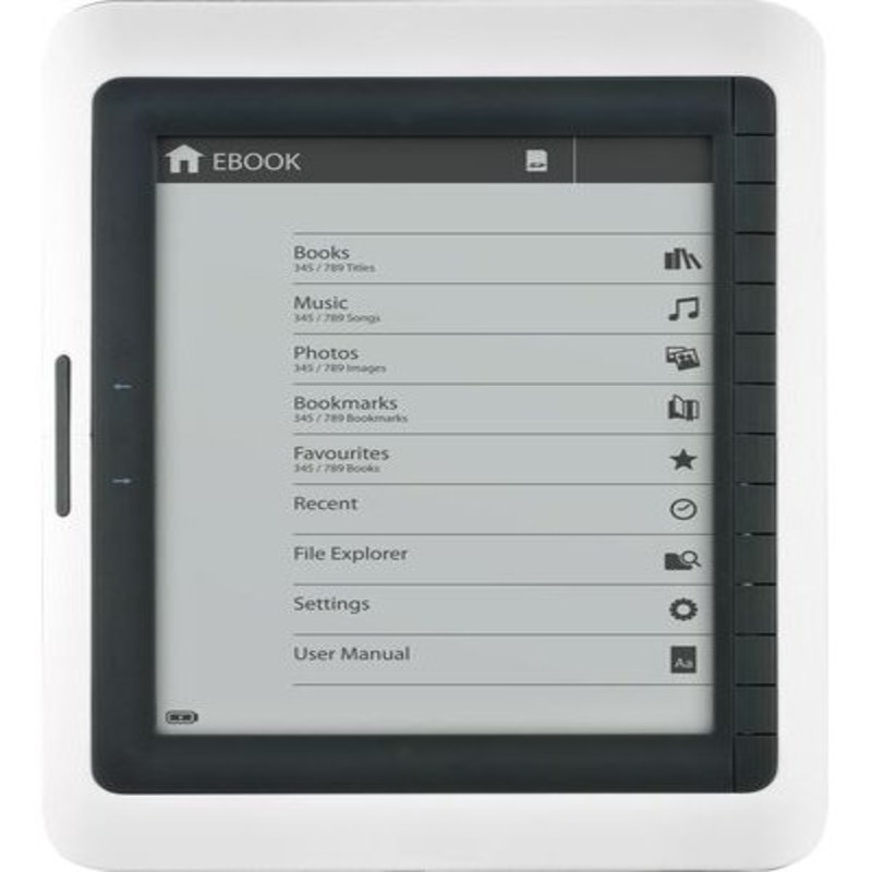 Telefunken E-Book Reader with 6-inch E-Ink screen and menu display