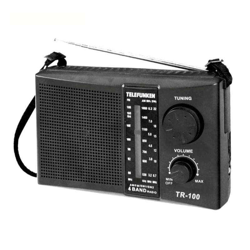 Telefunken TR-100 4-Band Portable Radio – FM/AM/SW1/SW2
