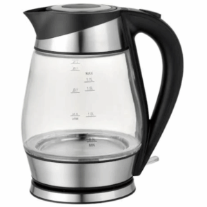 Goldair GDK-1700 1.7L Glass Kettle with Blue LED and 360° Cordless Base