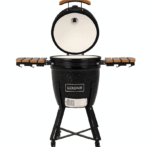 Goldair Ceramic Kettle Barbeque – 54cm Charcoal Grill with Bamboo Accents