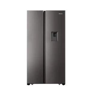 Hisense 508L Titanium Inox Side-by-Side Fridge