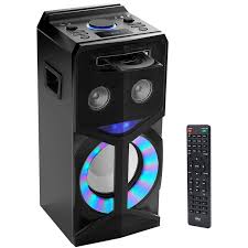 Telefunken Party Speaker with Bluetooth, USB, FM Radio, and LED Lights