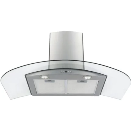 Italian Designer IDC-910S 90cm Cooker Hood in stainless steel and glass with LED lights