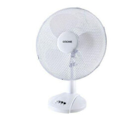 Goldair 40cm Oscillating Desk Fan GDF-10A with Push Button and Metal Guard