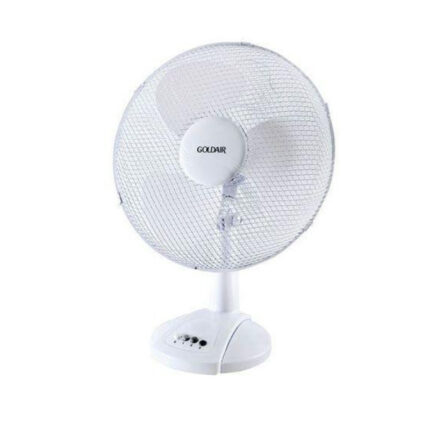 Goldair 40cm Oscillating Desk Fan GDF-10A with Push Button and Metal Guard
