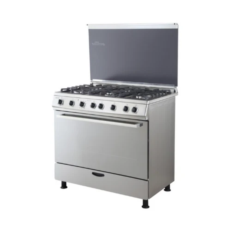Goldair GGEO-900SB freestanding cooker with 5 burners and electric oven