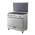 Goldair Combi Hob Electric Oven 90cm with 4 Electric Plates and 2 Gas Burners – Stainless Steel
