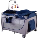 Conti Camping Cot with playpen, secure lock, and wheels