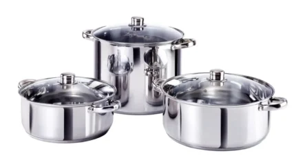 : Salton 6-Piece Stainless Steel Cookware Set