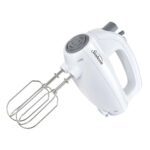 Sunbeam Hand Mixer with 5 speeds, Turbo function, and chrome accessories