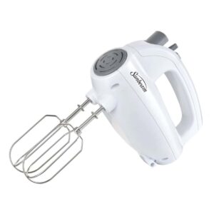 Sunbeam Hand Mixer with 5 speeds, Turbo function, and chrome accessories