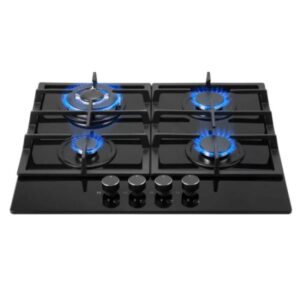 Totai 60CM 4 Burner Gas On Glass Hob with tempered glass and auto ignition