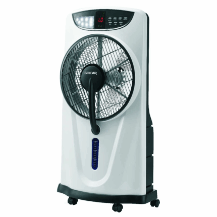 Goldair Rechargeable Mist Box Fan with 1.6L Tank and LED Lighting
