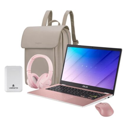 Asus E410 Rose Gold Laptop Bundle with Accessories