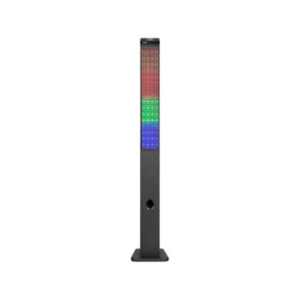 Wooden Tower Bluetooth Speaker with LED Lights and FM Radio